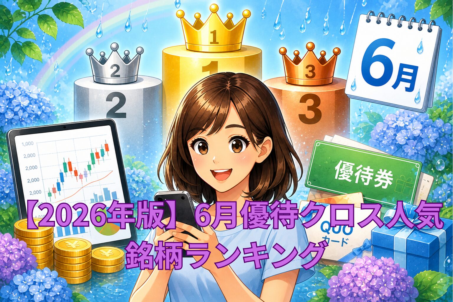 【2026年6月】株主優待クロスおすすめランキング|在庫が多くて取りやすい銘柄も解説 | 優待×積立でゆるく増やす投資ブログ